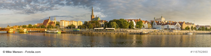 Panorama of Old Town in Szczecin,Poland